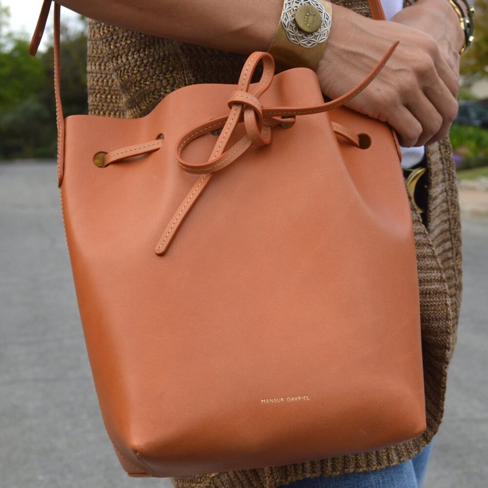 Mansur Gavriel Bucket Bag - Camel